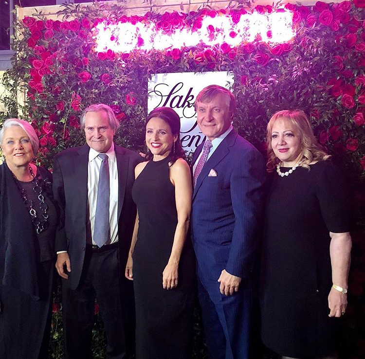Dr. Jay Orringer and Julia Louis-Dreyfus at the Saks Fifth Avenue Key to the Cure event 
